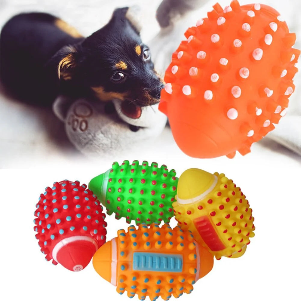 1pcs Random Color Squeaky Pet Dog Ball Toys for Small Dogs Rubber Chew Puppy Toy Dog Stuff Dogs Toys Pets brinquedo cachorro