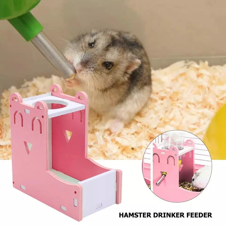 Durable Hamster Drinker Small Pet Bottle Holder Hamster Rabbit Food Feeder Cute Mini Water Feeding Pet Supplies