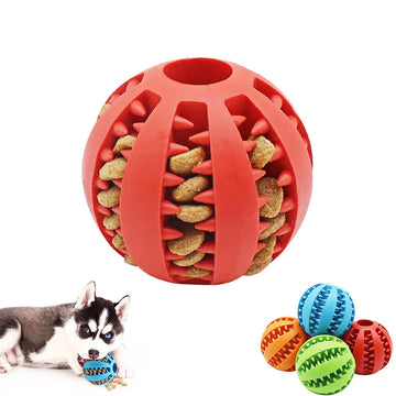 Dog Ball Toys for Small Dogs Interactive Elasticity Puppy Chew Toy Tooth Cleaning Rubber Food Ball Toy Pet Stuff Accessories 5cm