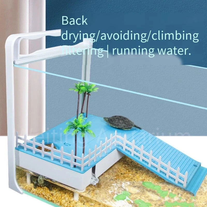 Multifunctional tortoise terrace climbing platform turtle nest villa turtle tank floating island landscaping escape house turtle