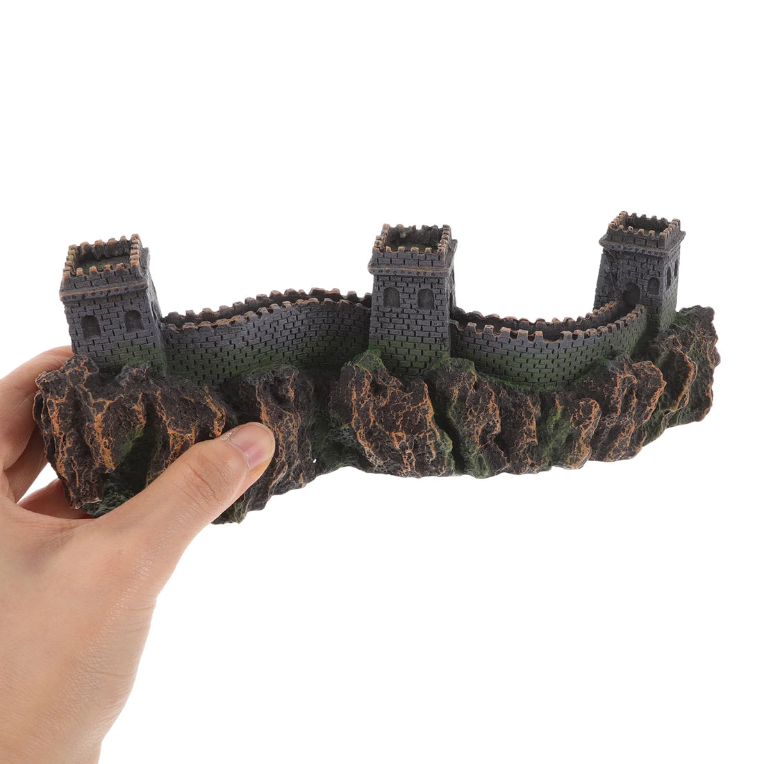 Great Wall Ornaments Car Decor Aquarium Castle Statue Large Bridge Of China Water Tank Scene Resin for Fish Decoration