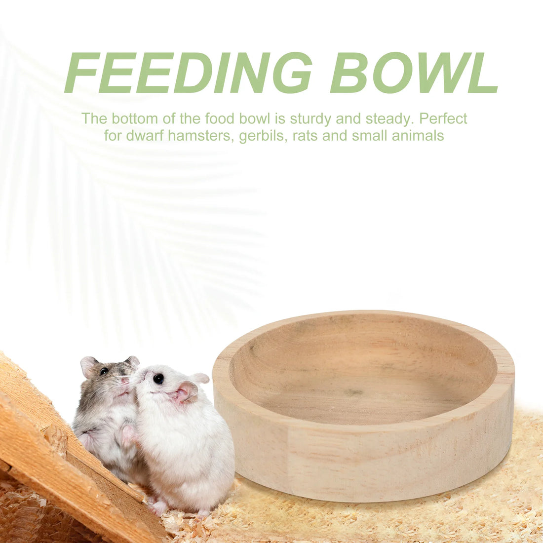 Hamster Food Bowl Wear-resistant Hay Squirrel Feeding Wood Bunny Bowls Pet Holder Dish Guinea Pig