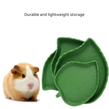 Leaf Shape Reptile Feeder Food Water Bowl For Turtle Lizards Hamsters Snakes Tortoise Gecko Small Pets Feeder Hamsters Supplies