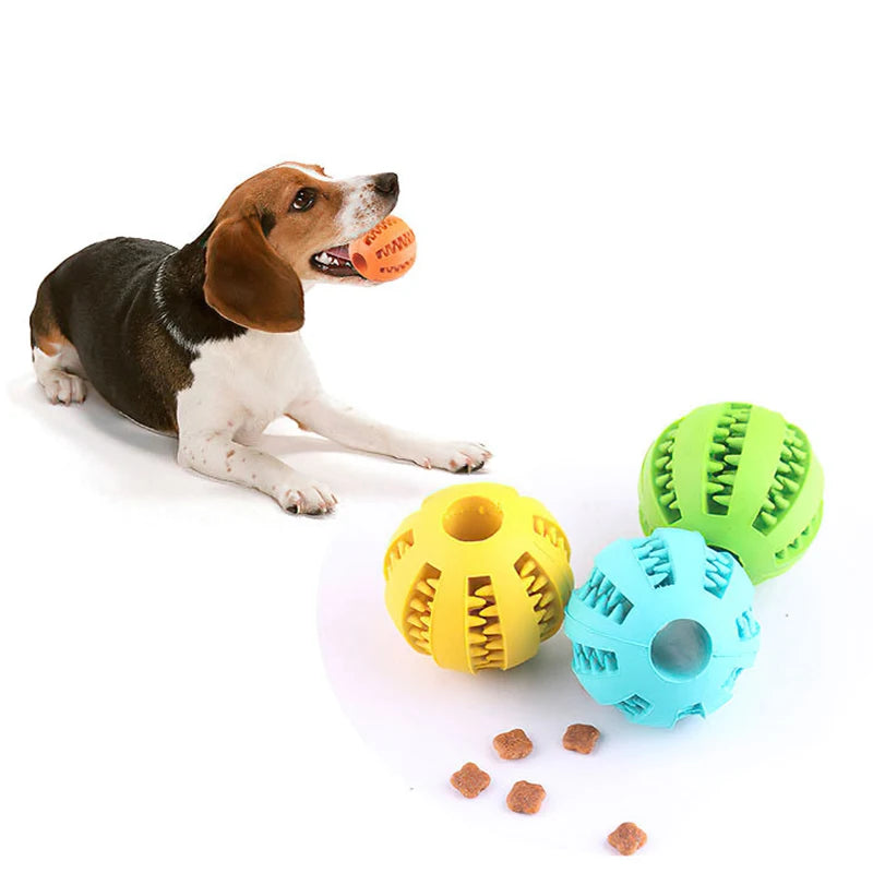 Dog Ball Toys for Small Dogs Interactive Elasticity Puppy Chew Toy Tooth Cleaning Rubber Food Ball Toy Pet Stuff Accessories 5cm